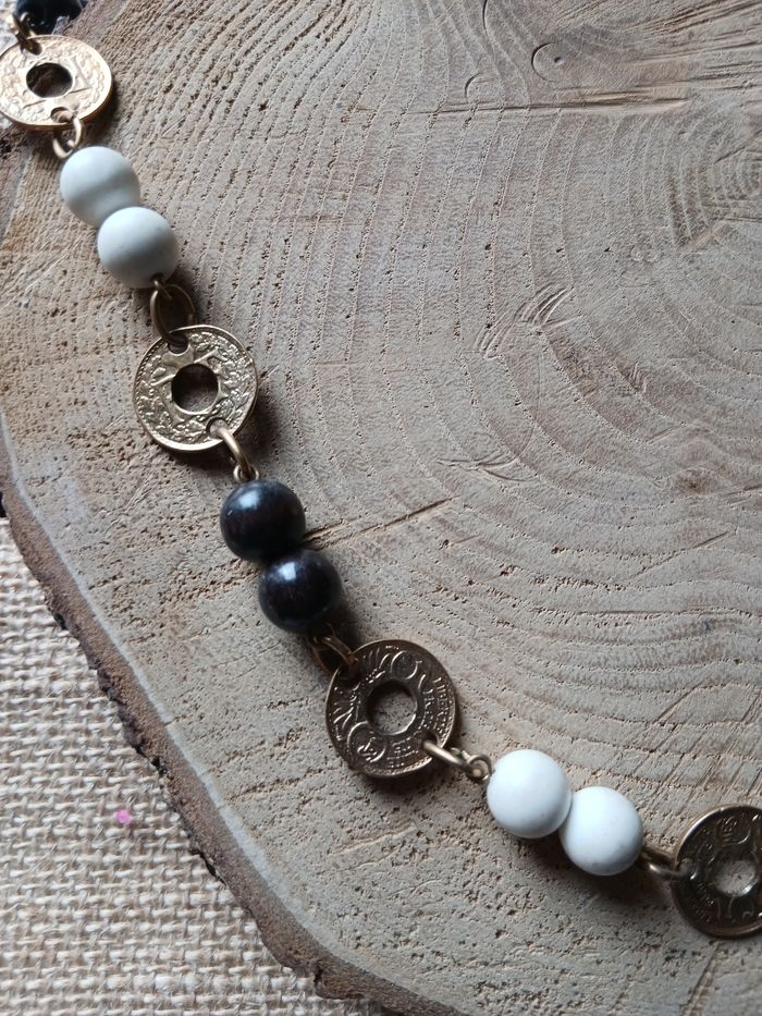 Collier doré blanc belle paris - photo numéro 2