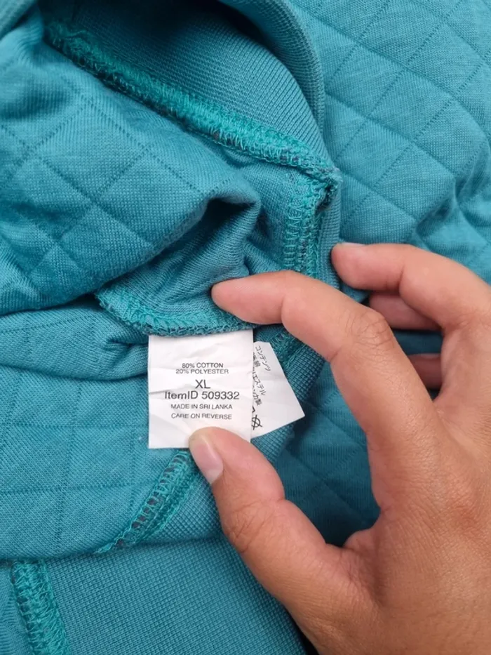 Pull L.L. Bean bleu matelassé – Taille XL Homme (mesures en photos) - photo numéro 9