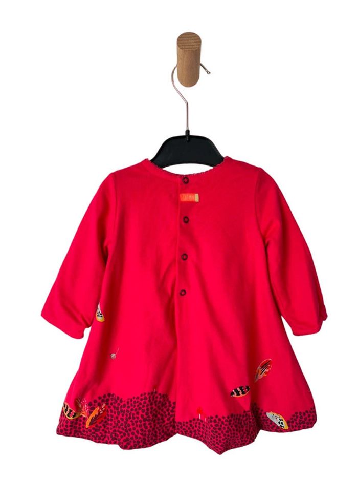 (NEUF) Robe à manches longues rose fuchsia - Catimini 6 mois (68cm) - photo numéro 3