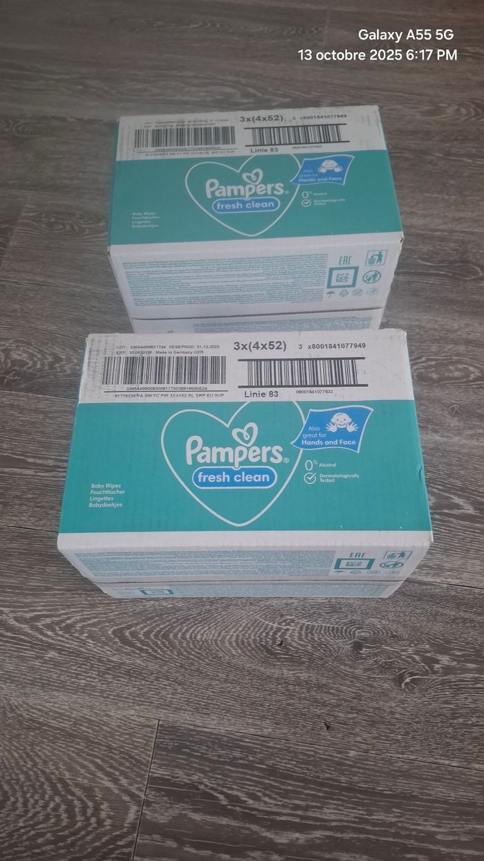 Lingettes pampers fresh clean  lot