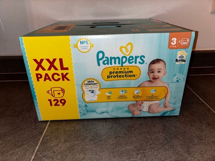 XXL Pack de 129 Couches Pampers Protection Premium Neuf Dans L’emballage