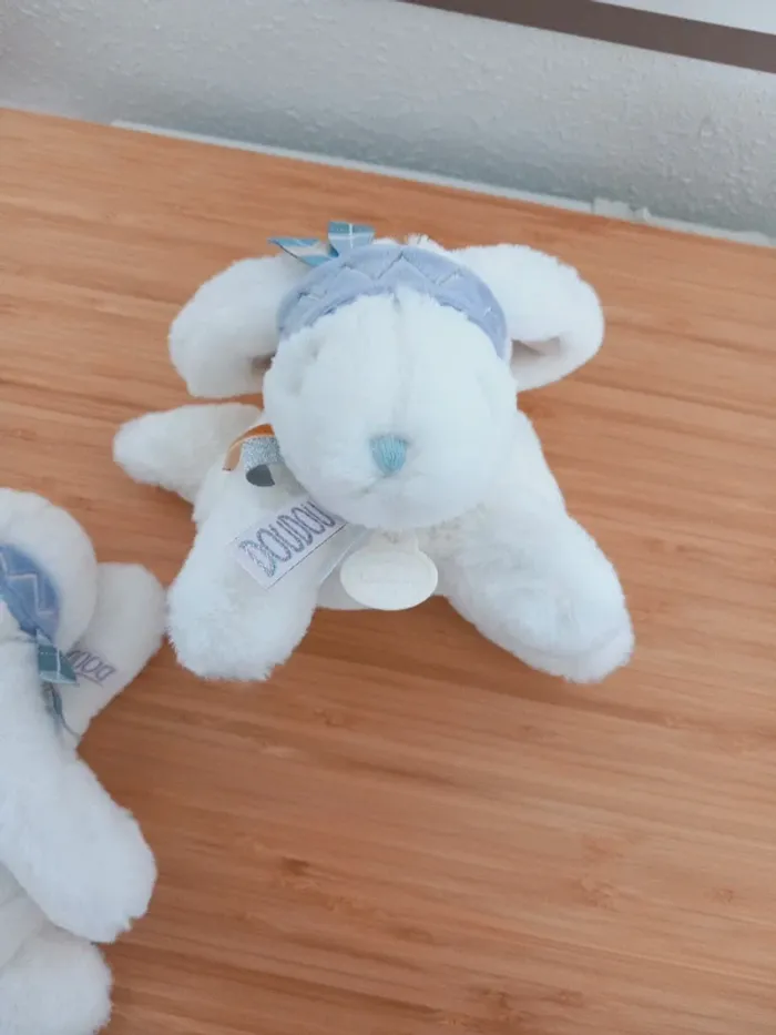 2 Peluches doudous lapin Doudou et Compagnie Paris - photo numéro 6