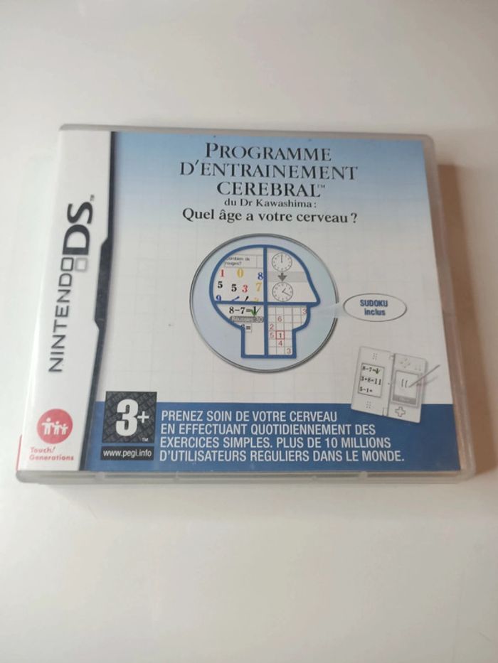 Jeu Nintendo DS programme d'entraînement cérébral du dr kawashima
