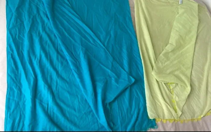 Lot de deux paréo bleu et vert - photo numéro 3