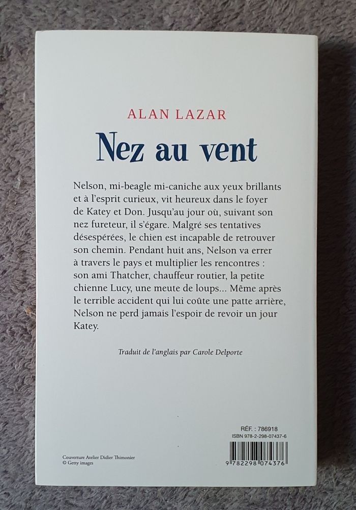 Roman d'émotions, grand format "Nez au vent" - Alan Lazar aux Éd. France Loisirs - photo numéro 2