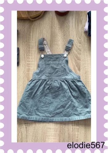 Robe salopette en velours Zara