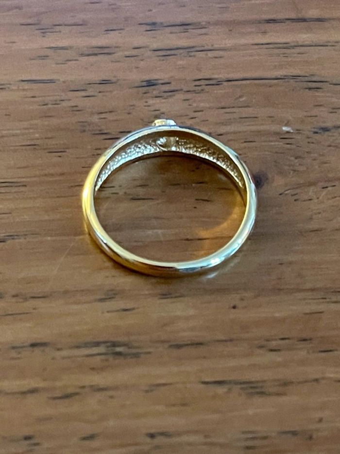 Bague dorée vintage avec pierre TDD 55 - photo numéro 5