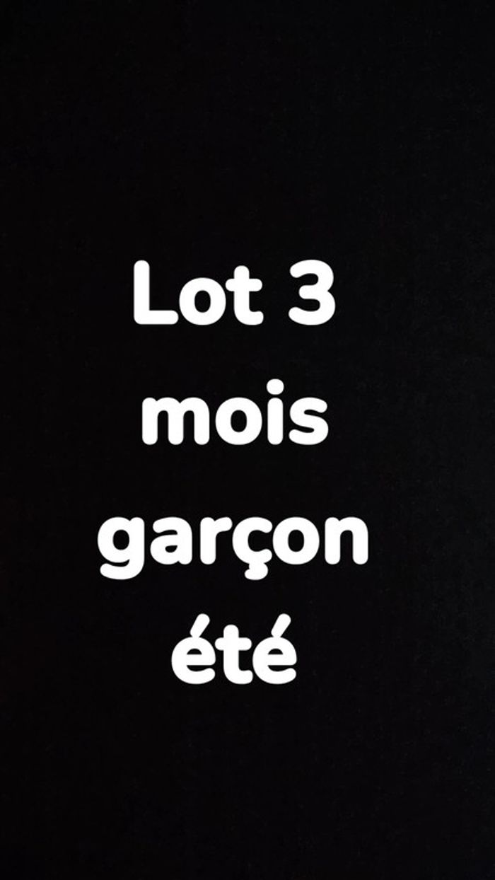 Lot 3mois été