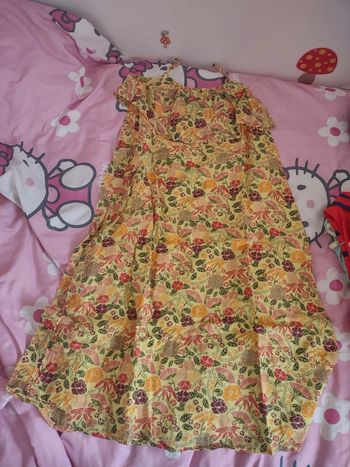 Robe longue jaune fleurieVertbaudet