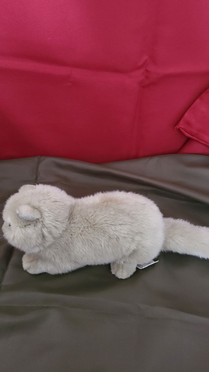 Peluche Chat Persan couché playkids - photo numéro 2