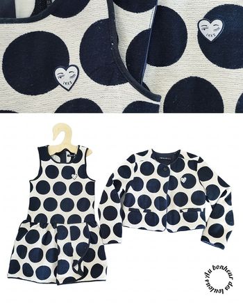 8 ans ensemble IKKS robe et veste 126 cm ( taille 7-8 ans)