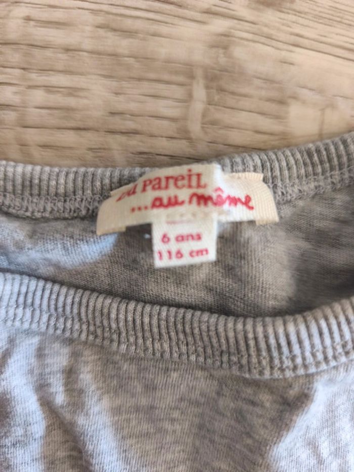 Tee shirt manches longues dinosaure taille 6 ans marque du pareil au même - photo numéro 3