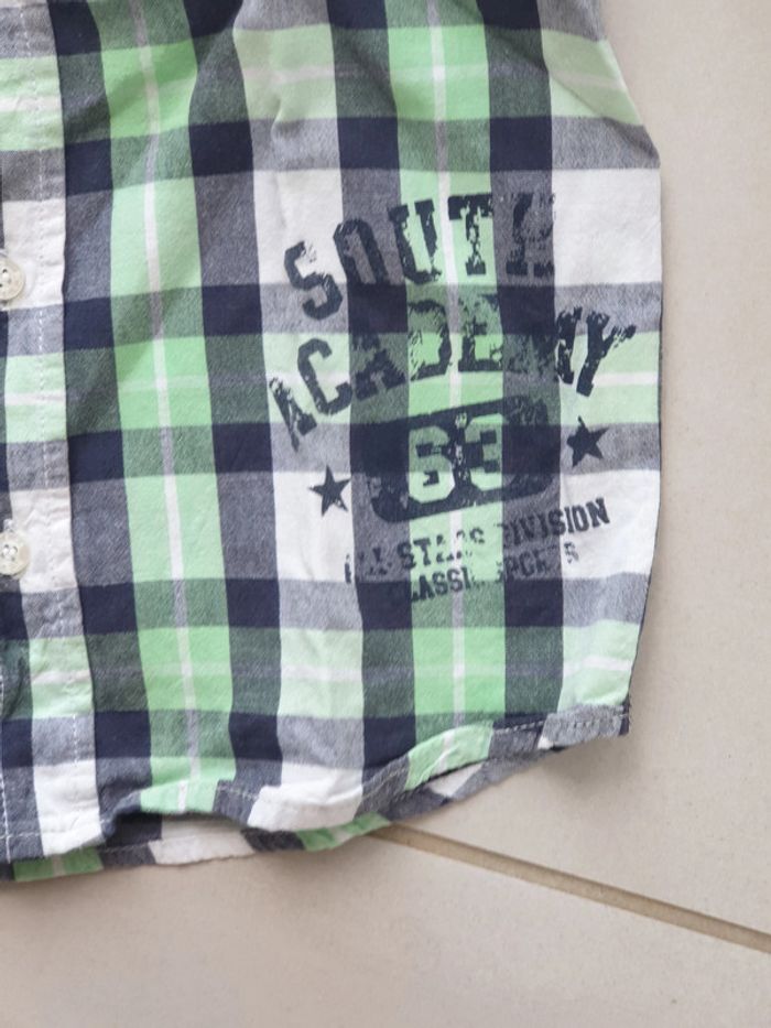1 chemise manche courte vert 4 ans - photo numéro 3