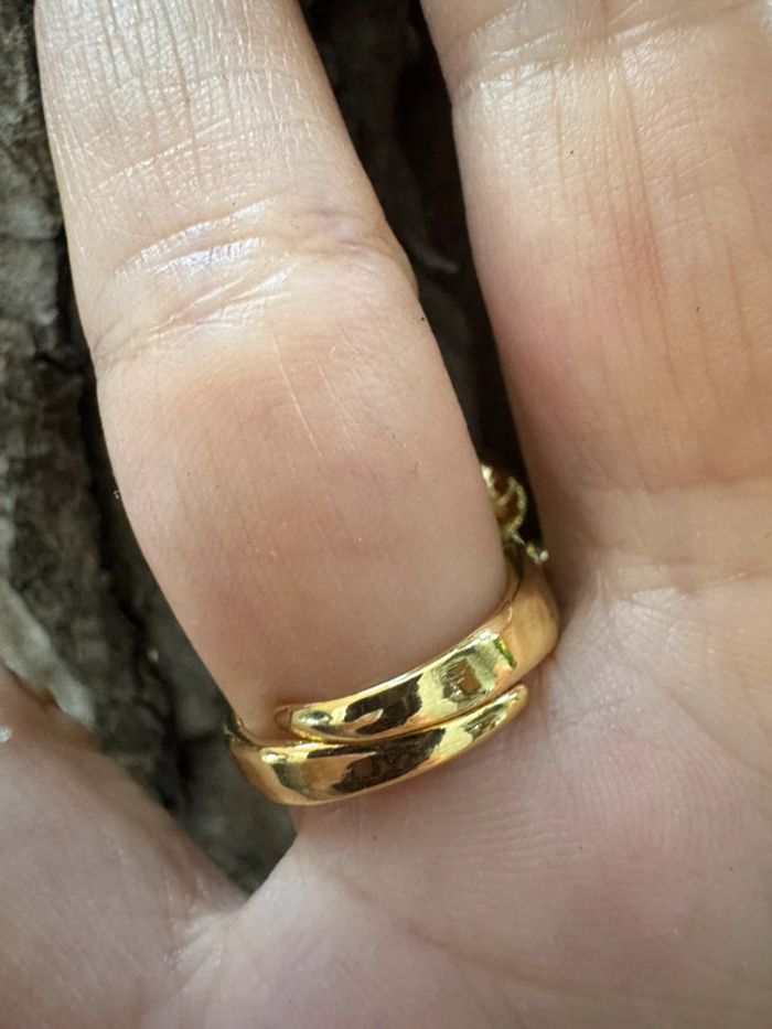 Grosse bague habaha Paris labradorite perles d’eaux douces acier inoxydable or - photo numéro 3