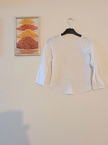 T shirt manche longue blanc Taille 5-6 ans