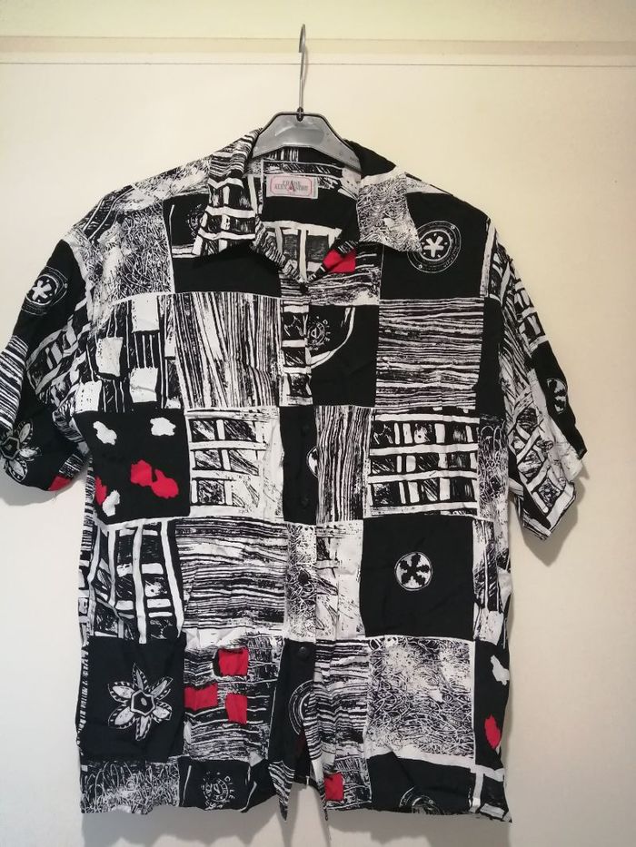 Chemise Vintage Frank Alex Andre imprimé. Taille 40.