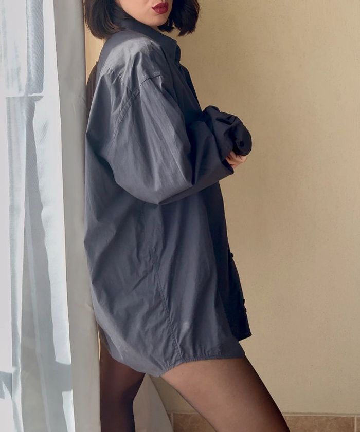 Chemise Café coton grise XXL très bon état - photo numéro 4