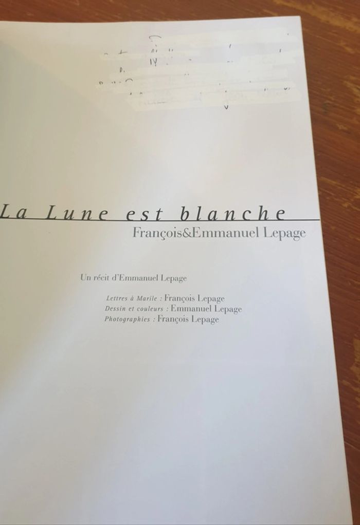 BD La lune est blanche - Lepage - Récit - photo numéro 5