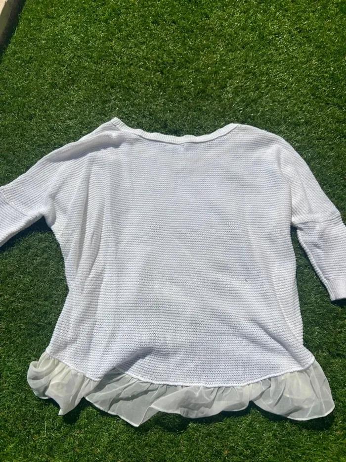 Super petit haut blanc vintage pour le printemps - taille S - photo numéro 2