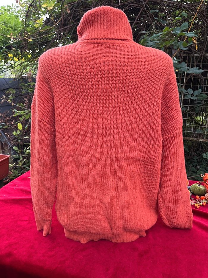 Pull col roulé oversize orange – Taille 2XL ou T 50 / 52 - photo numéro 3