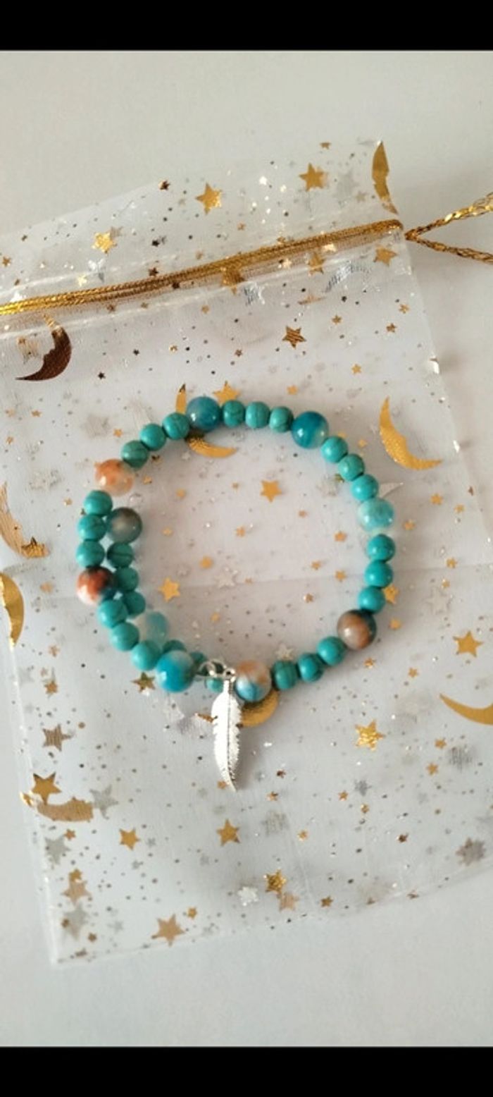 Bracelet en Véritable Turquoise. - photo numéro 4