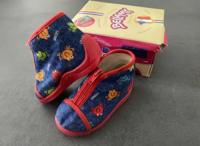 Chaussons rouge/bleu Bellamy