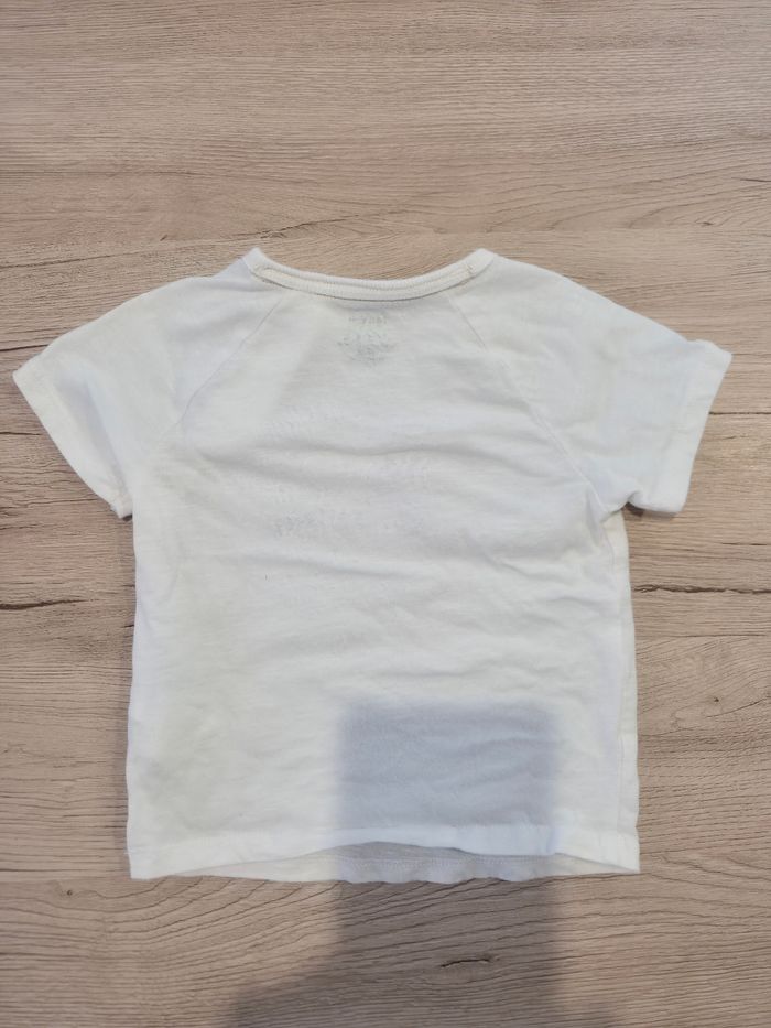 Tee-shirt manches courtes blanc, Kiabi, 18 mois. - photo numéro 2