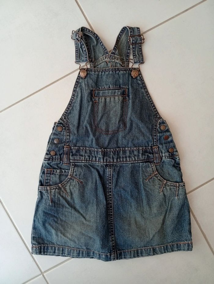 Salopette jupe en jean Tex basic taille 4 ans