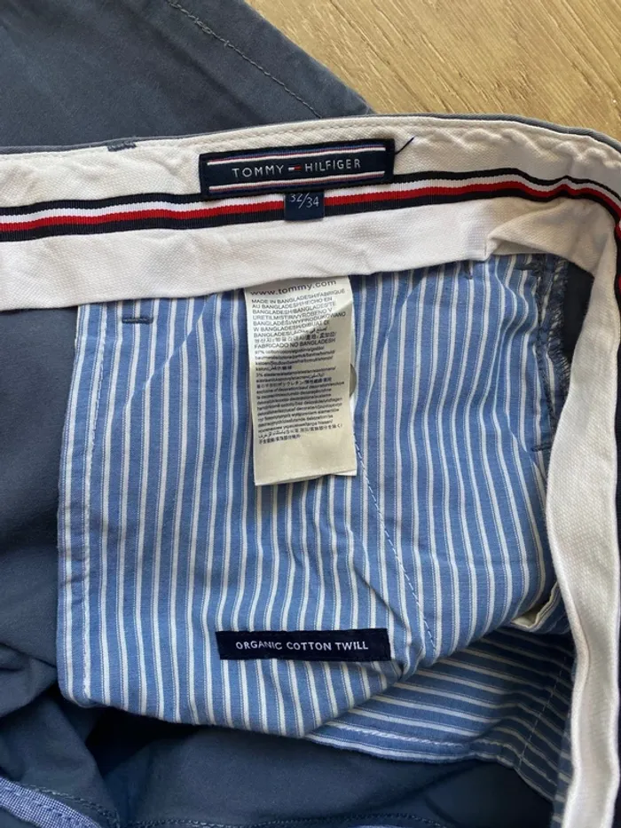 Chino Tommy H bleu gris - photo numéro 4