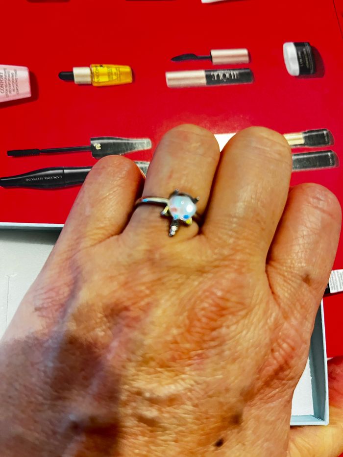 Bague femme ajustable en argent 925 millième et pierre de lune - photo numéro 5