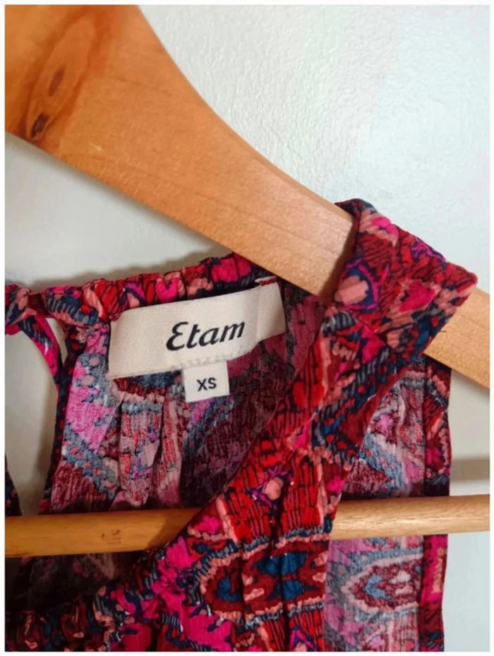 C27 blouse fushia / bordeaux Etam XS - photo numéro 3