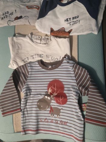 4 t shirts manches longues 18 mois