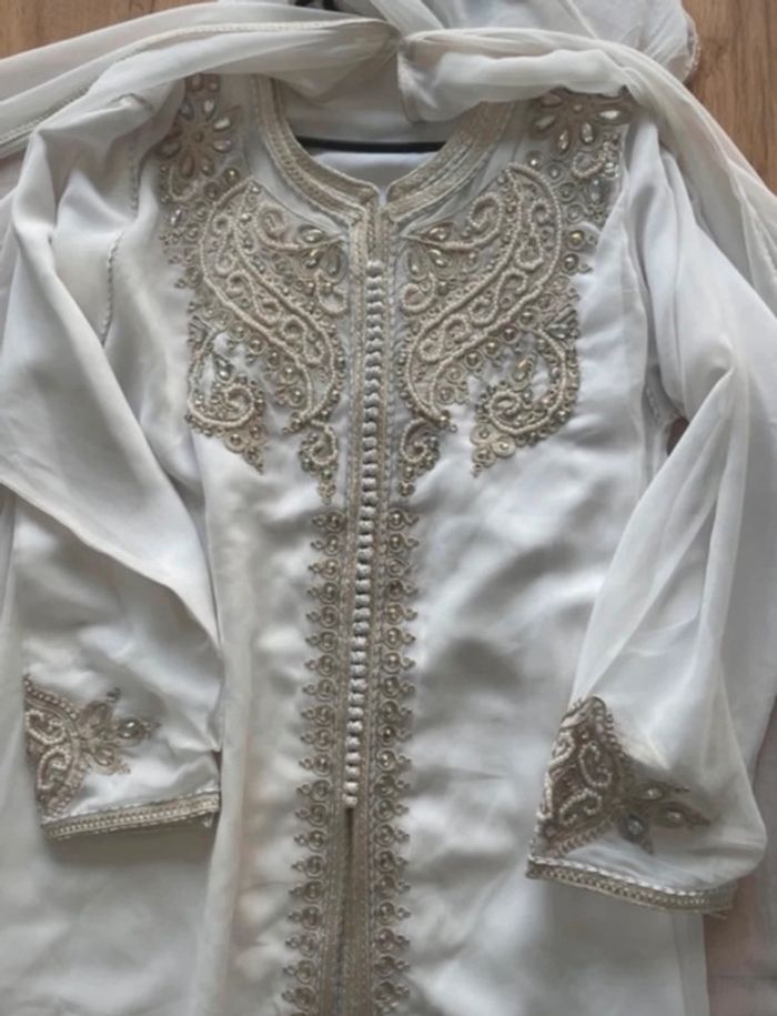 Caftan blanc argent - photo numéro 5