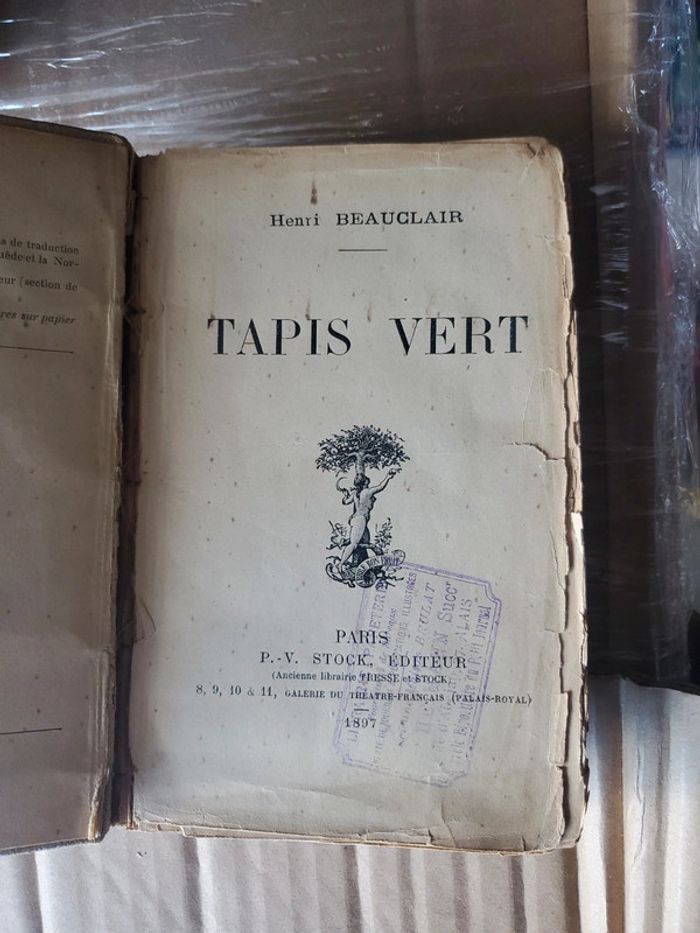 Livre ancien de 1897 tapis vert - photo numéro 3