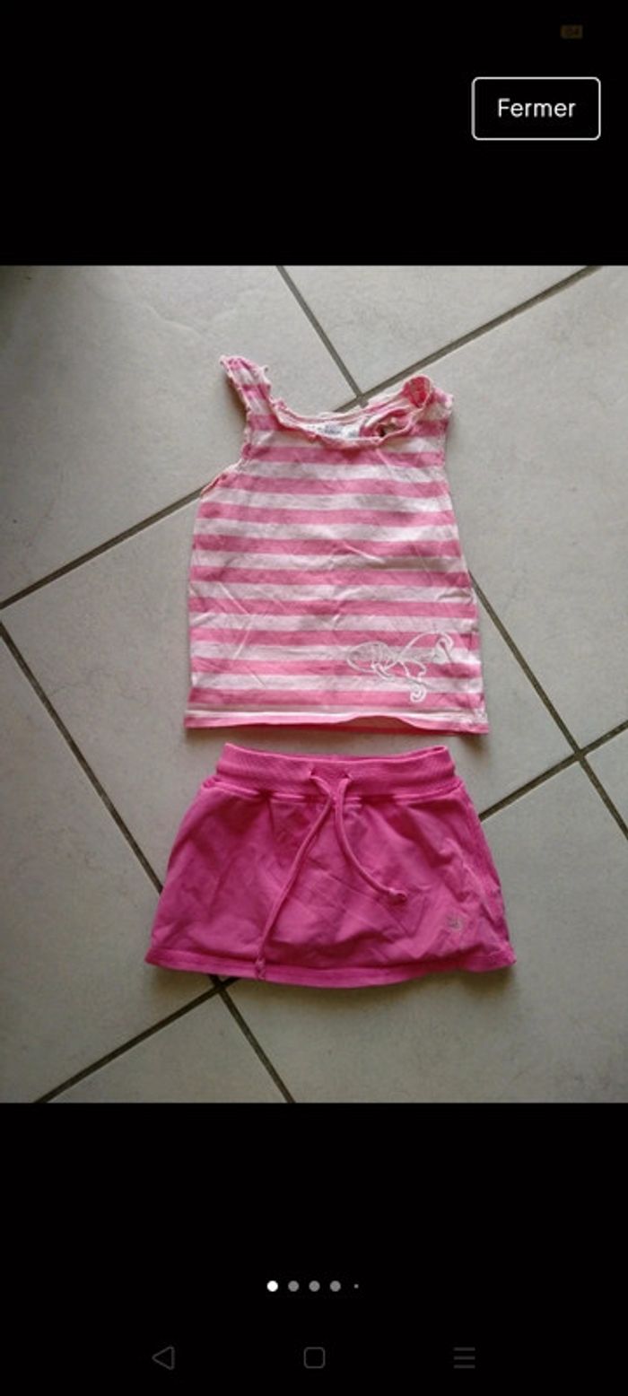 Lot de 2 ensembles short et débardeurs. Bébé 6 mois - photo numéro 2