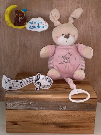 Doudou lapin rose musical 🎶 nicotoy
