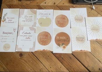 Cartes étapes de grossesses + naissance