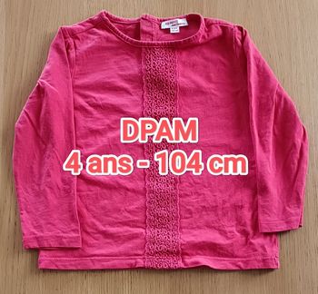 T-shirt manches longues Du Pareil Au Même 4 ans 104 cm fille