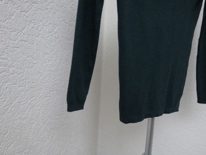 pull vert foncé col claudine blanc strassé ✨ naf naf xs - photo numéro 5