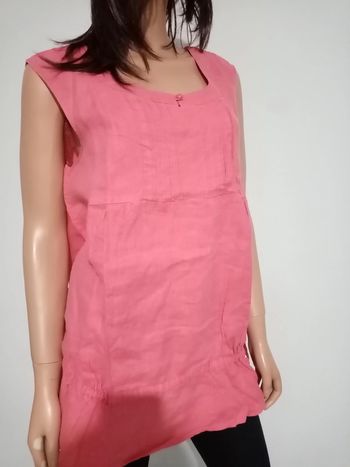 Blouse rose en lin 44