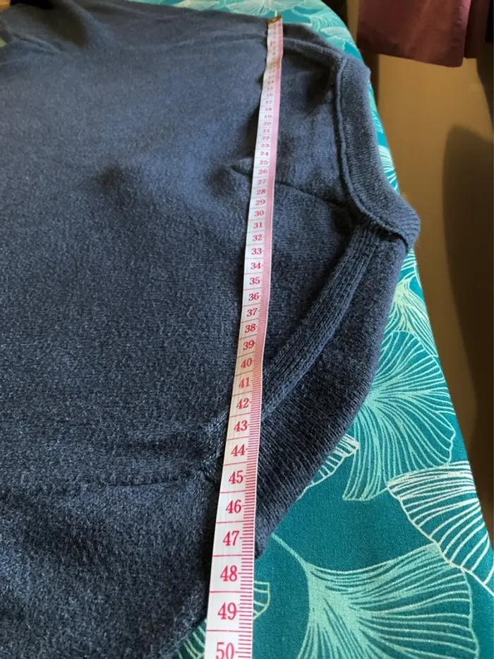 Pull col en V bleu marine pour homme Tommy Hilfiger taille M 471 - photo numéro 6