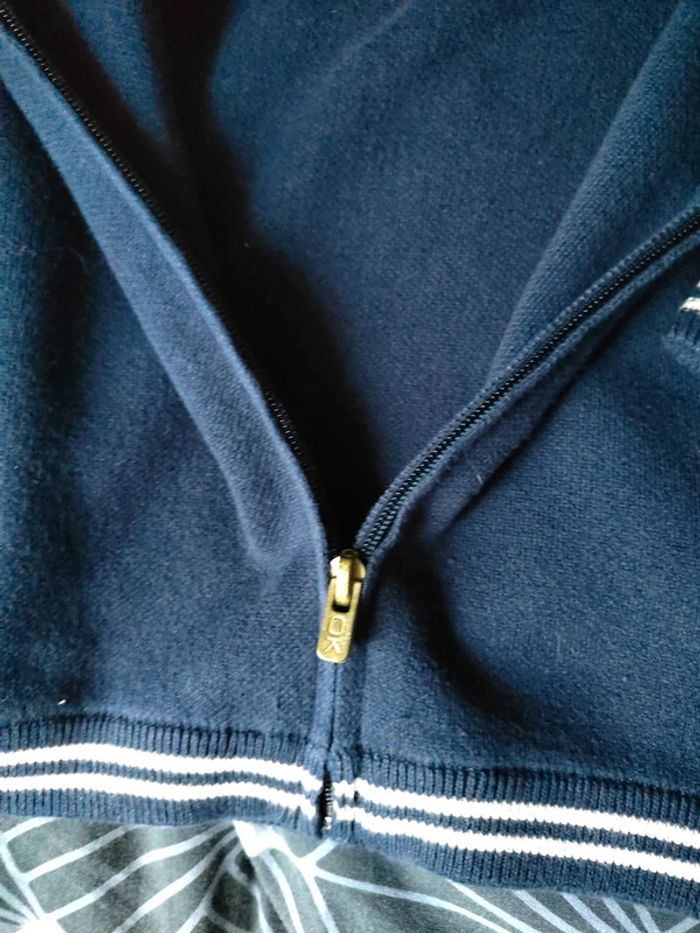 Gilet zippé bleu marine okaïdi 10 ans - photo numéro 5