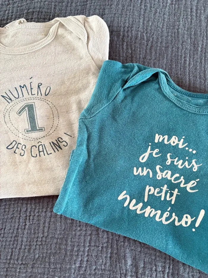 Lot 2 bodys manche longue 18 mois - photo numéro 2