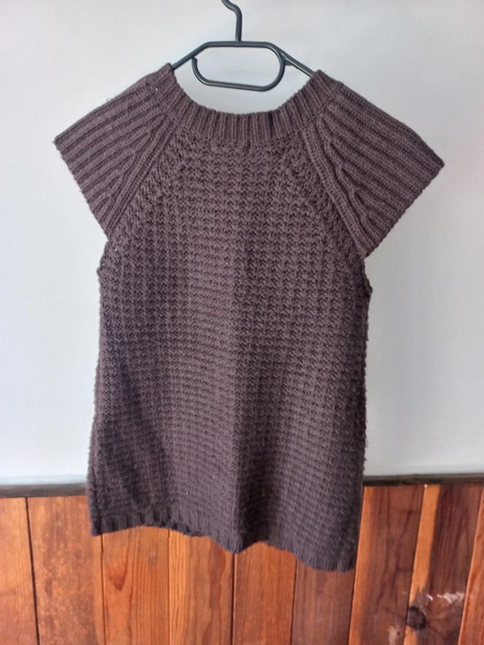 Gilet marron sans manches - photo numéro 2