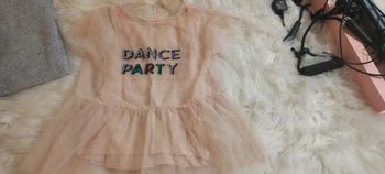 Blouse tunique tulle dance party zara rose 8 ans
