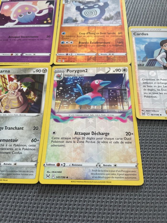 Lot 7 cartes Pokémon Reverse EB11 Origine Perdue FR - photo numéro 7