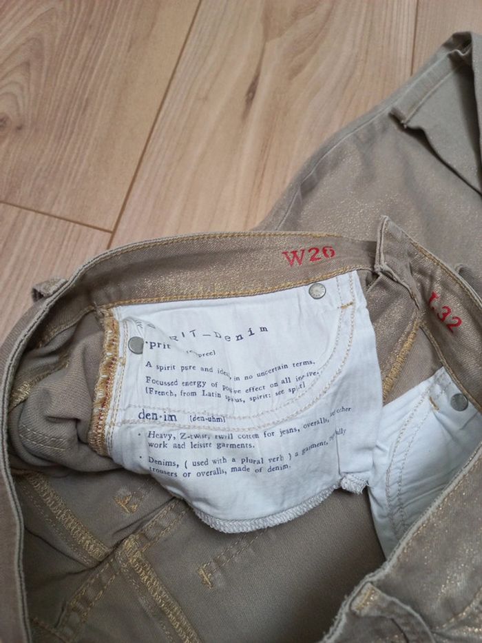 Jean esprit doré et beige 36 - photo numéro 6