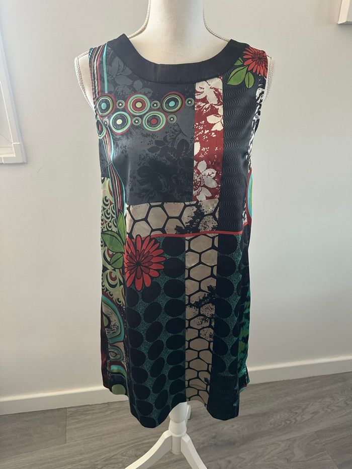 Robe bariolée multicolore satinée Y2K Xanaka T38 M