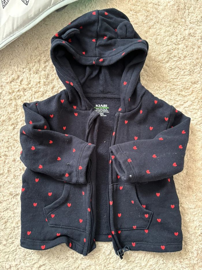 gilet bleu marine coeur