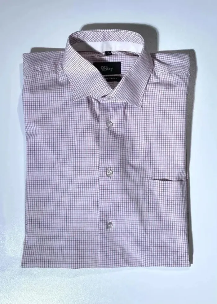 Checkered shirt Pink White Yves Dorsey Mens size XXL - photo numéro 4